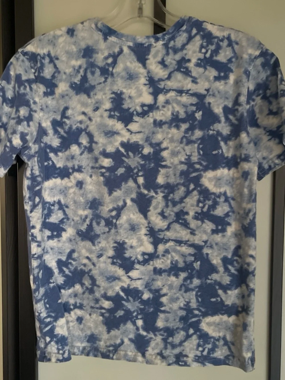 Champion Blue & White Tie-Dye GU Bulldog Crew Tee